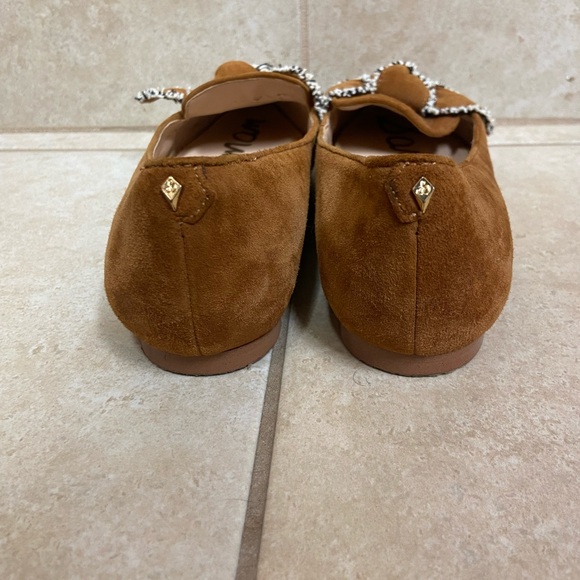 Sam Edelman Tan Suede Flats with Decorative Buckle - Picture 3 of 5